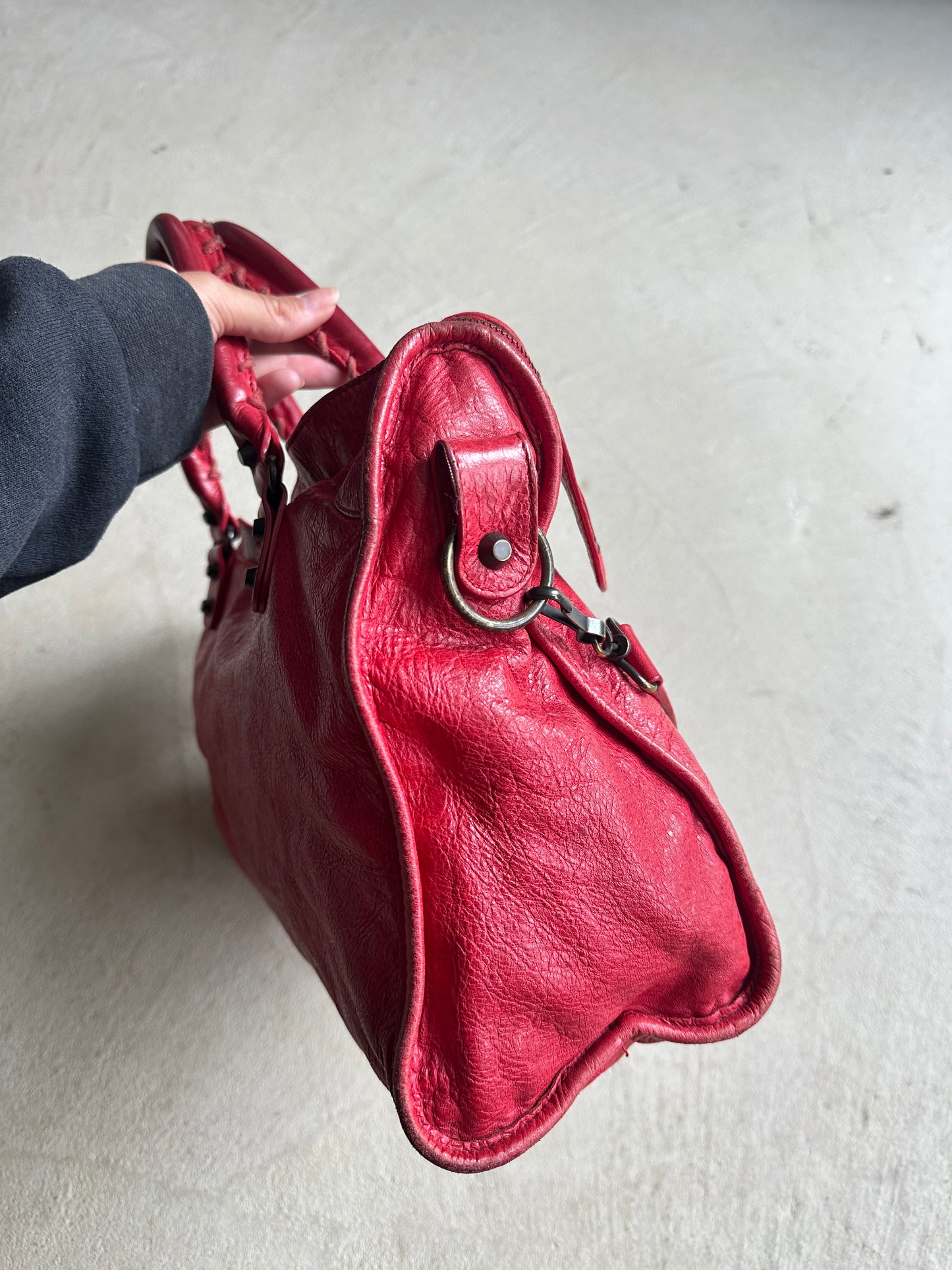 Vintage Red Balenciaga City Bag