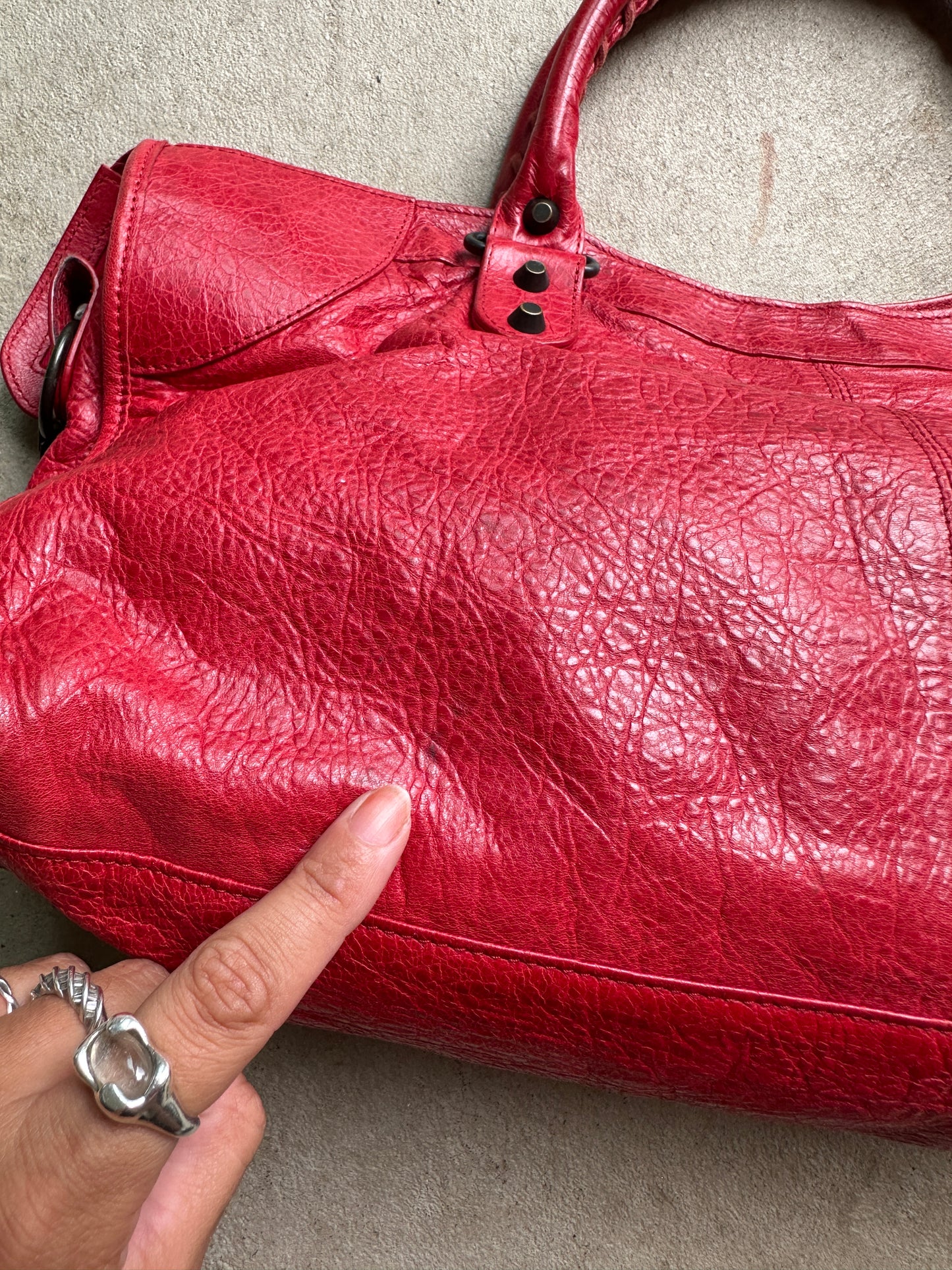 Vintage Balenciaga Red Part Time Bag
