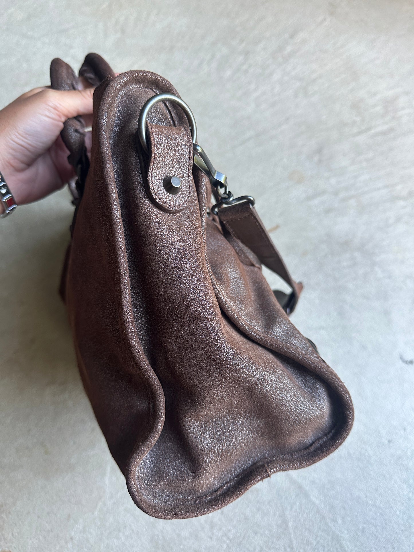 Vintage Rare Brown Metallic Balenciaga City Bag