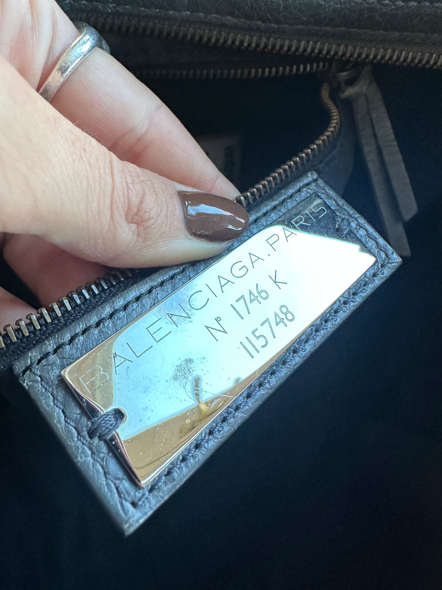 Vintage Dark Grey Balenciaga City Bag