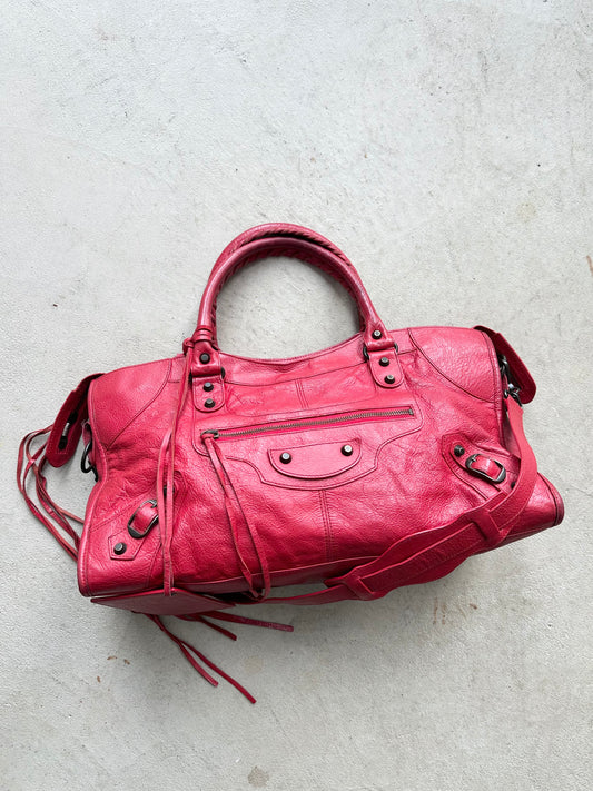 Vintage Red Balenciaga City Bag