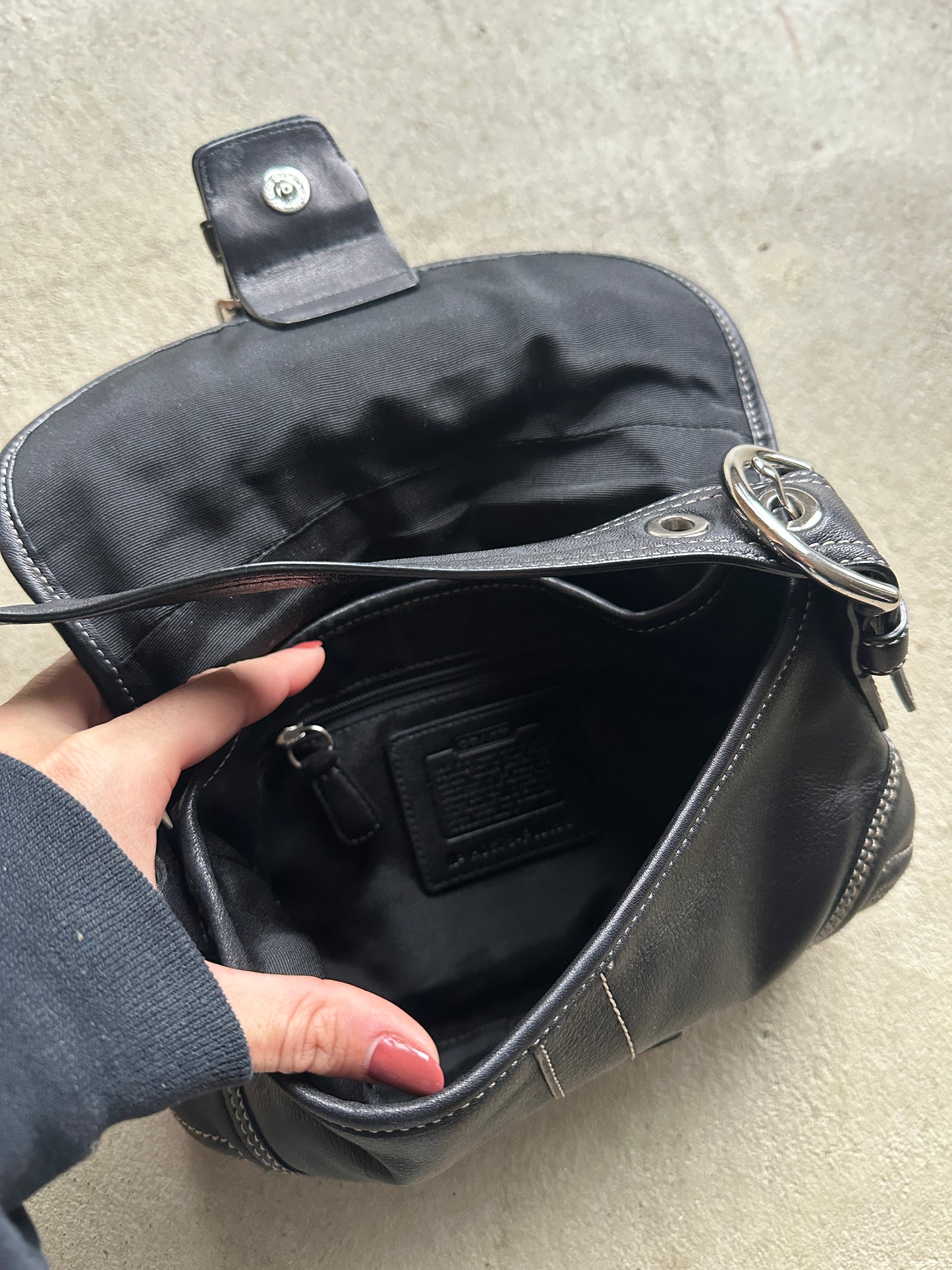 Vintage Coach Black Mini Soho Shoulder Bag