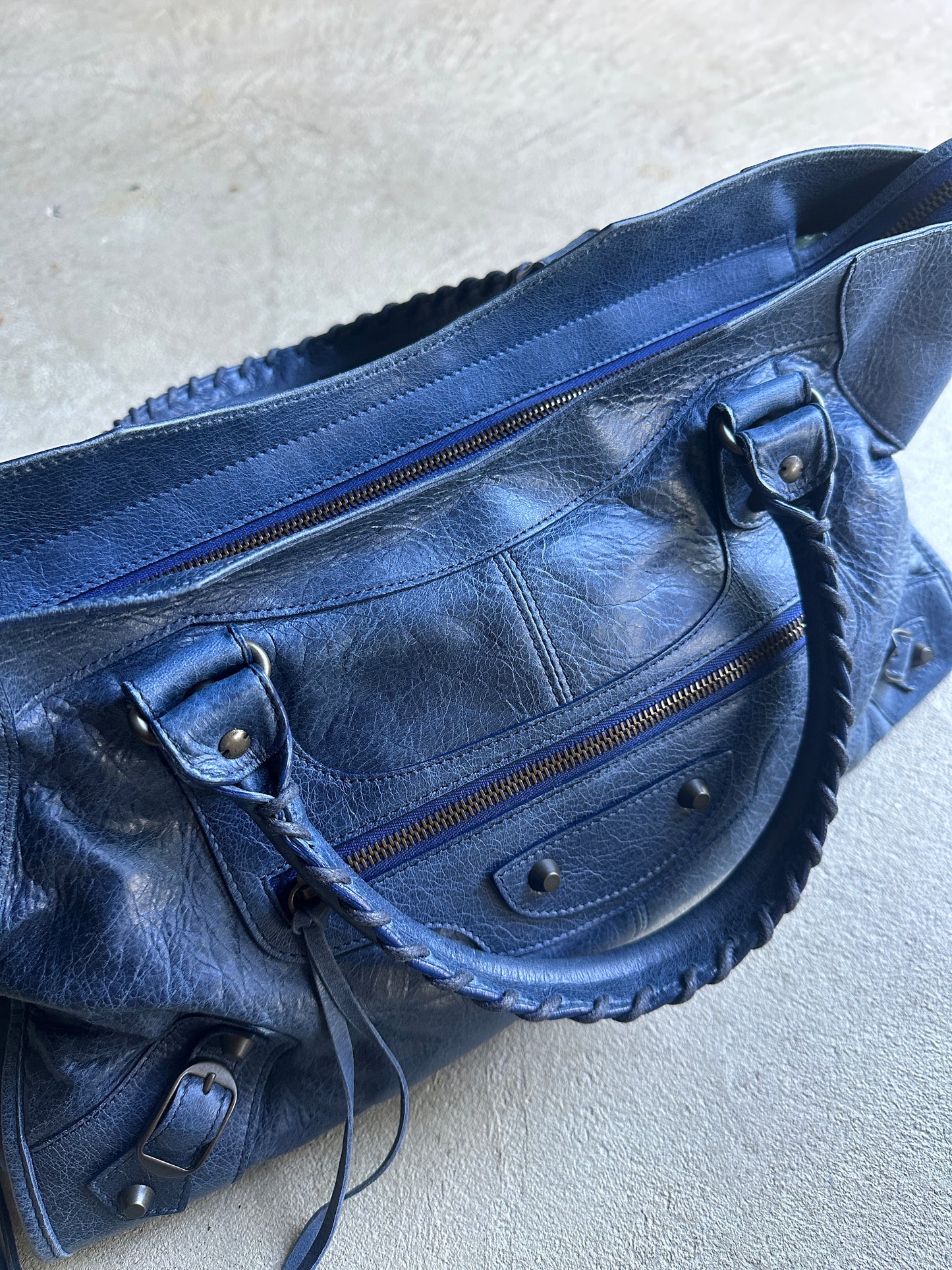 Vintage Balenciaga Blue Part Time Bag