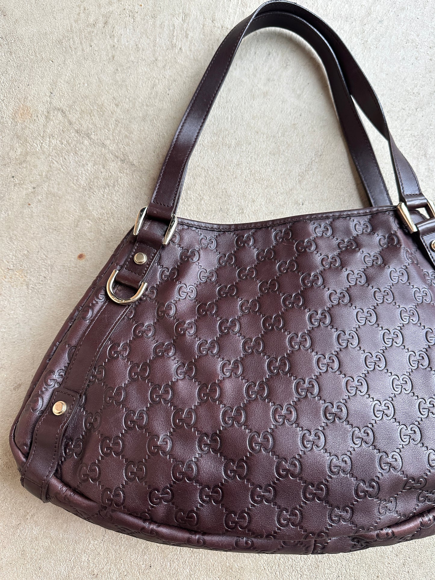 Gucci Brown Leather Abbey Shoulder Bag