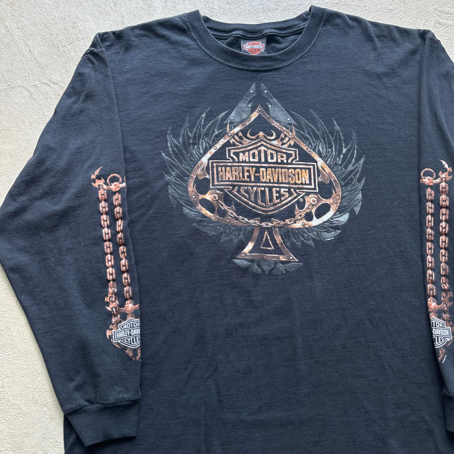 Faded Harley Davidson Long Sleeve Shirt - XL