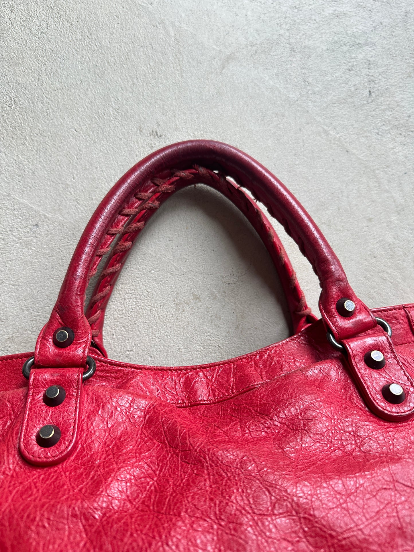 Vintage Red Balenciaga City Bag