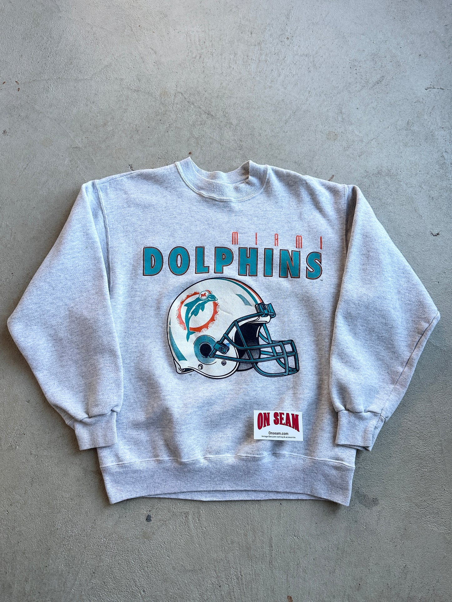 Vintage 90's Miami Dolphins Crewneck Sweatshirt - S