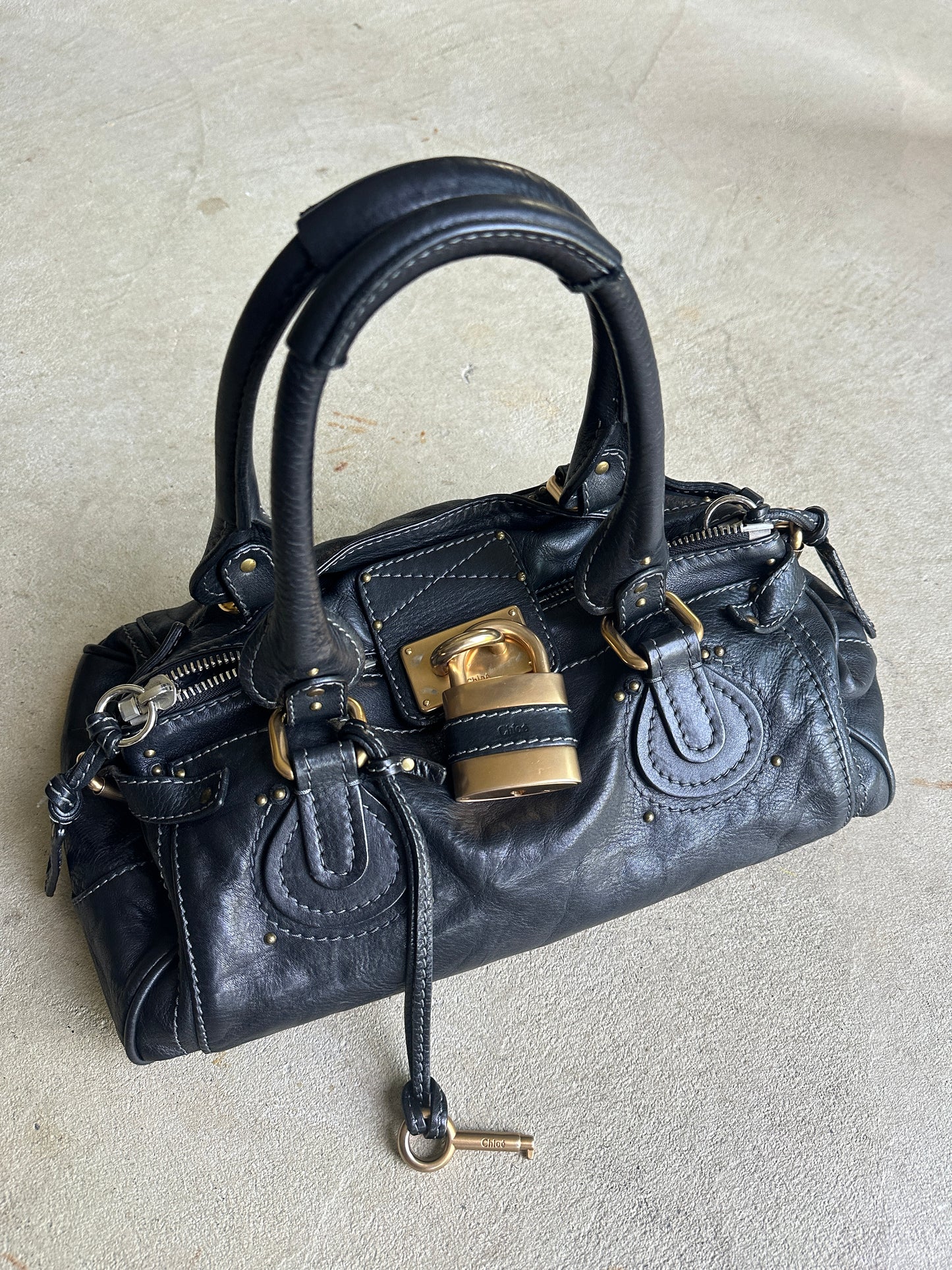 Vintage Black Chloé Paddington Shoulder Bag