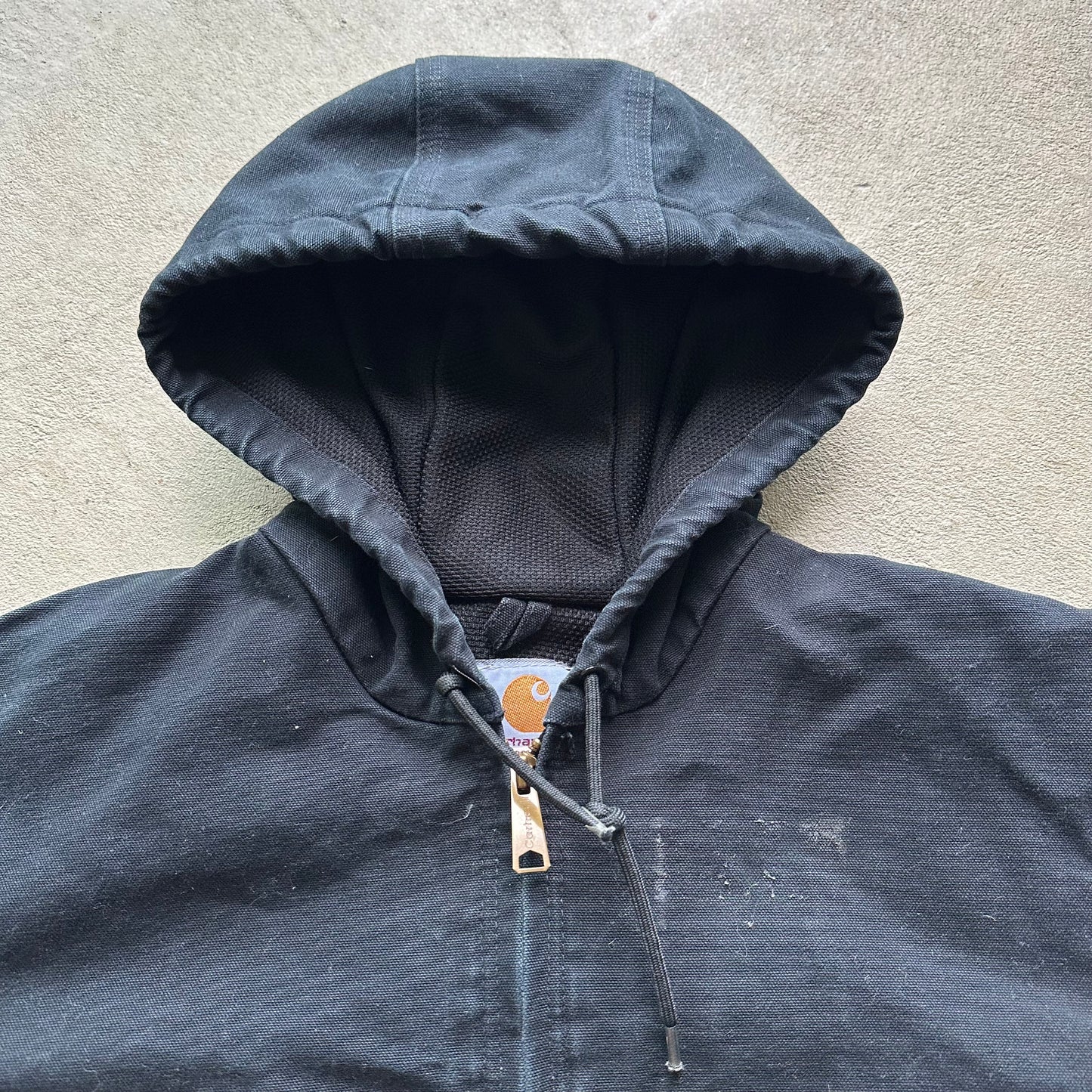 Vintage Carhartt Black Hooded Jacket - S