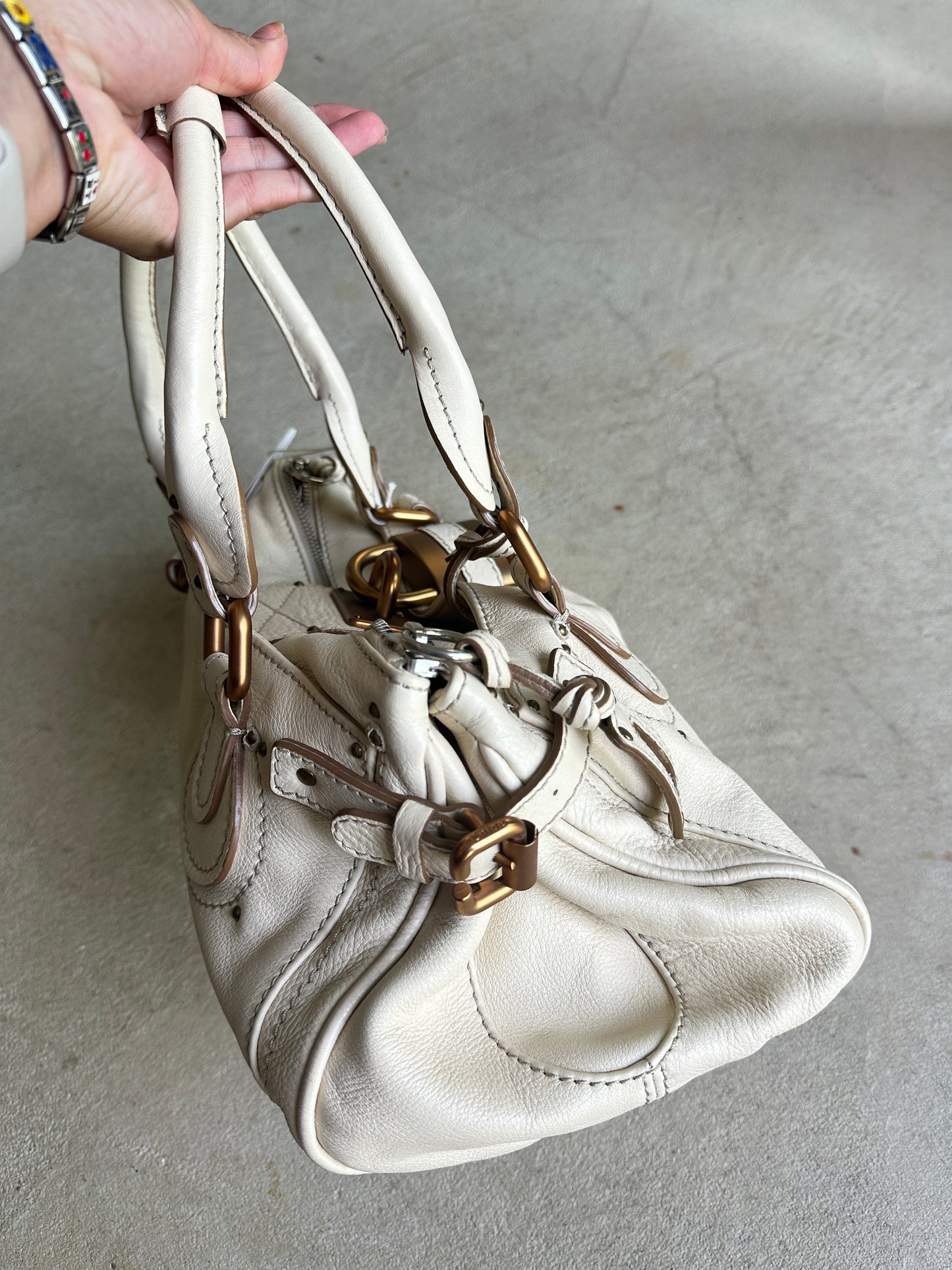 Vintage White/Cream Chloé Paddington Shoulder Bag