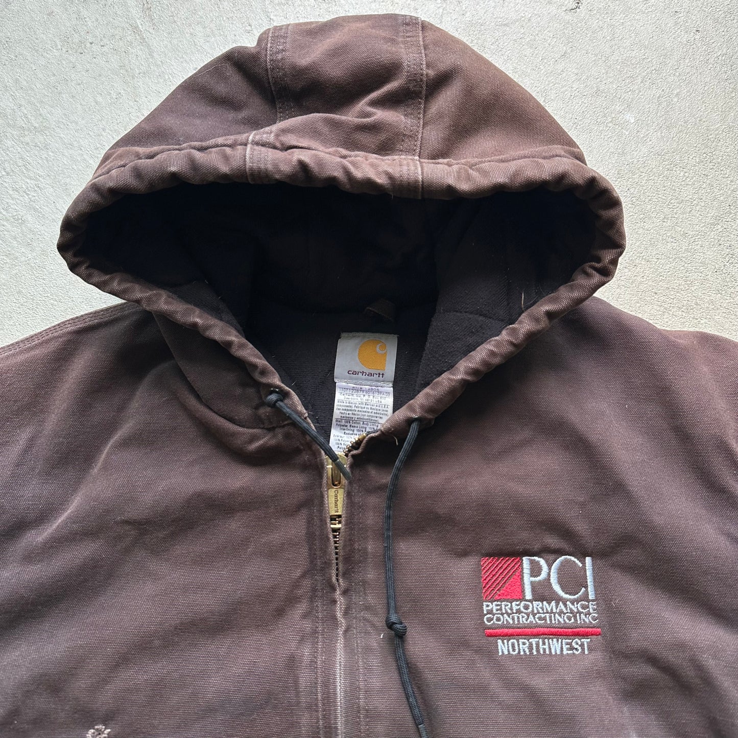 Vintage Carhartt Brown Hooded Jacket - XL