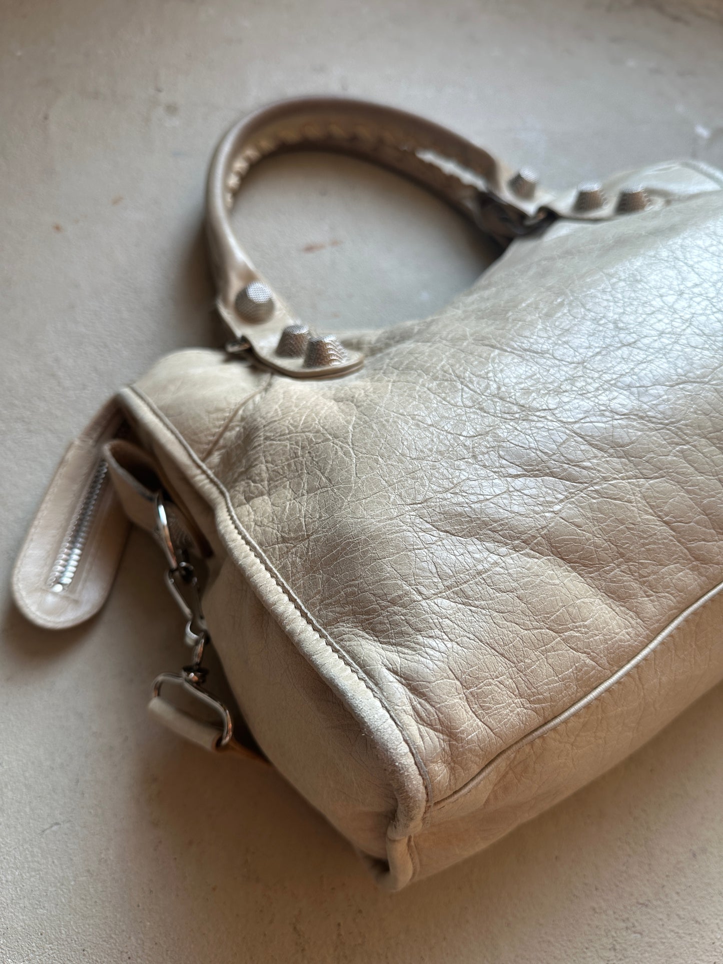 Vintage Cream Balenciaga City Bag