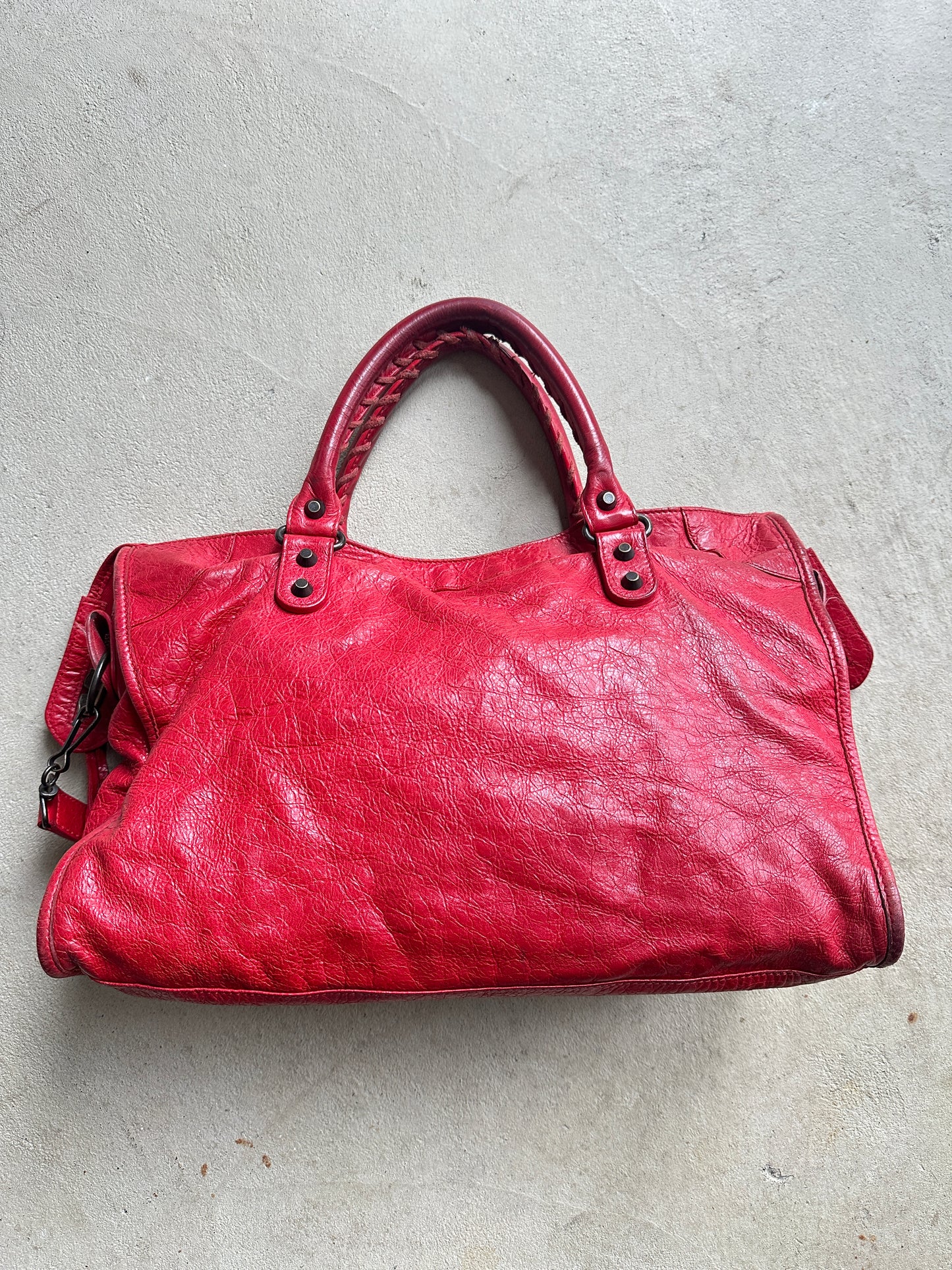 Vintage Red Balenciaga City Bag