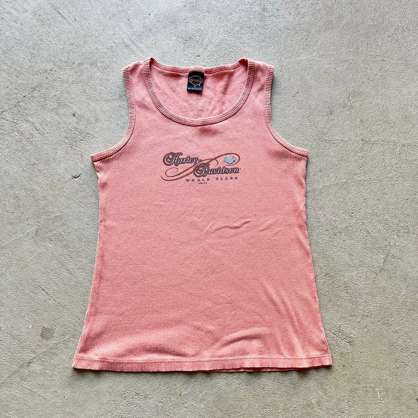 Vintage Women's Harley Davidson Peach Top - XL