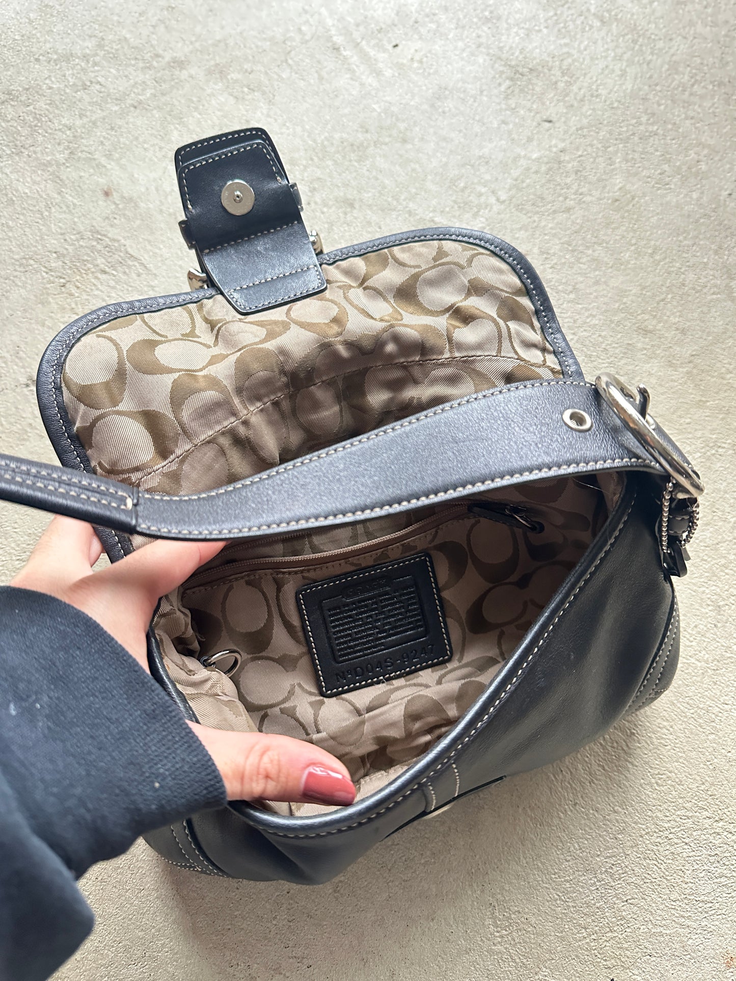 Vintage Coach Black Mini Soho Shoulder Bag