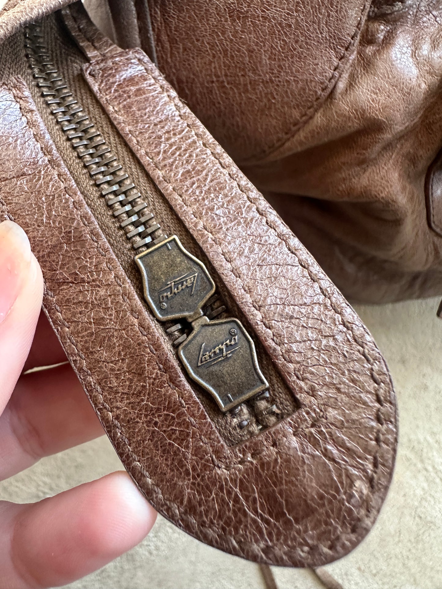 Vintage Brown/Tan Balenciaga City Bag