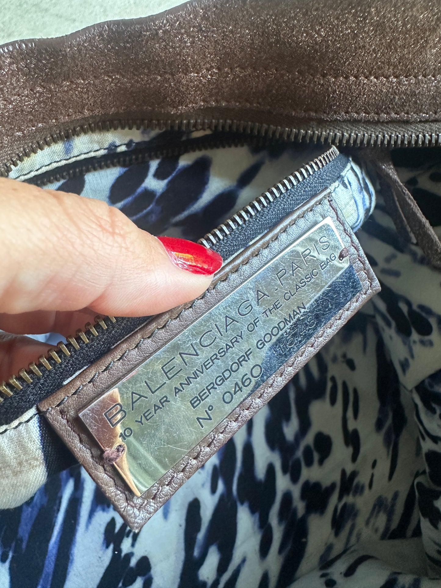 Vintage Rare Brown Metallic Balenciaga City Bag