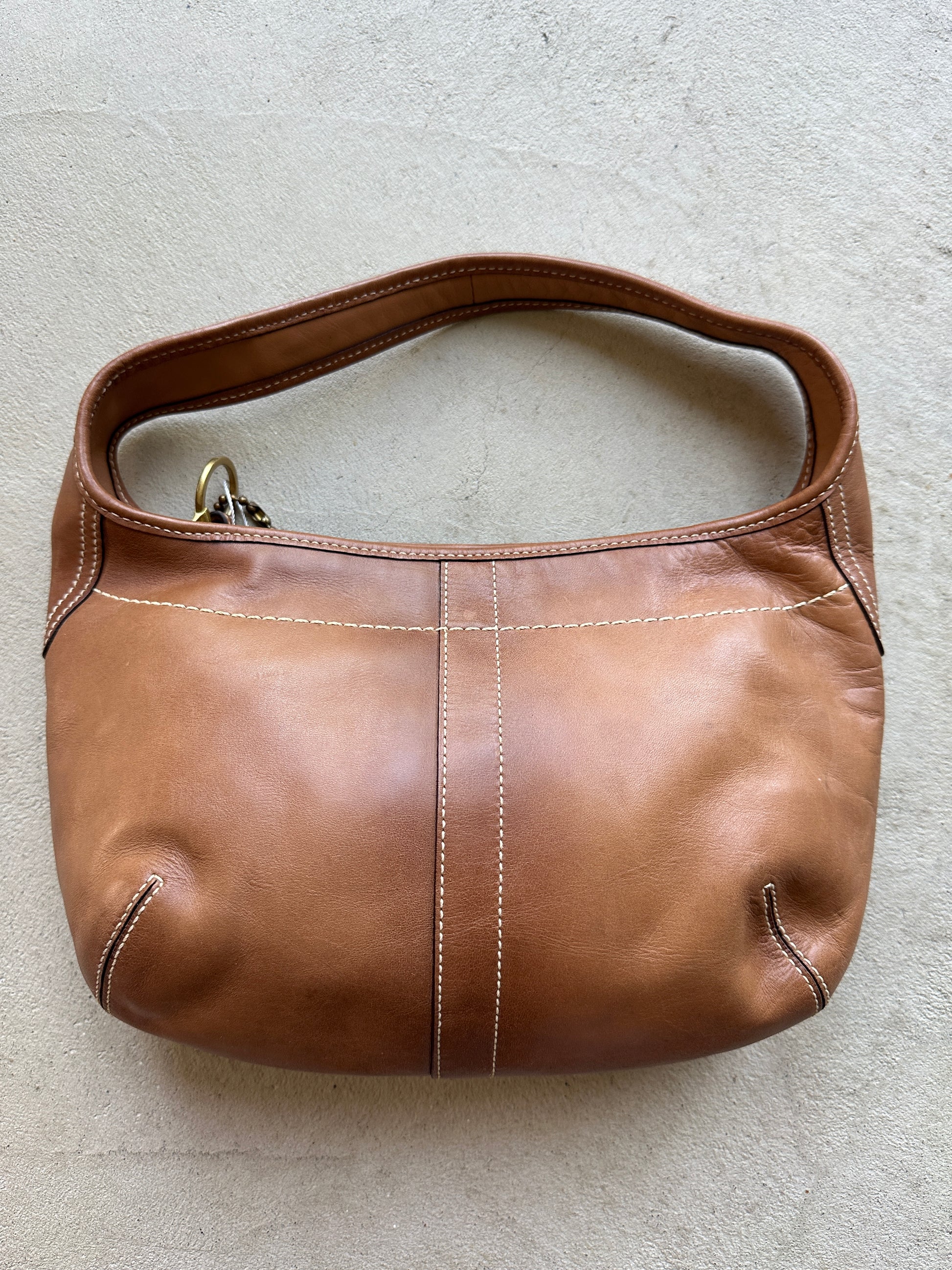 Vintage Coach Brown Leather Shoulder Bag