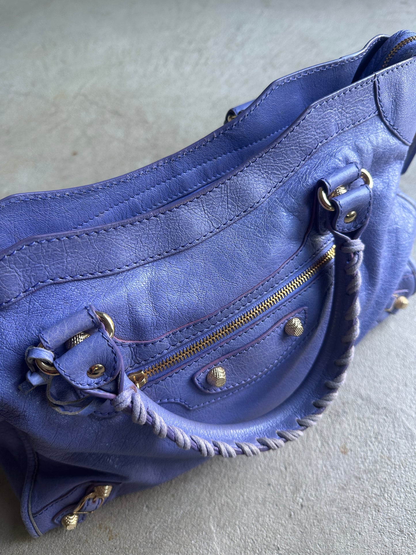 Vintage Light Purple Balenciaga City Bag