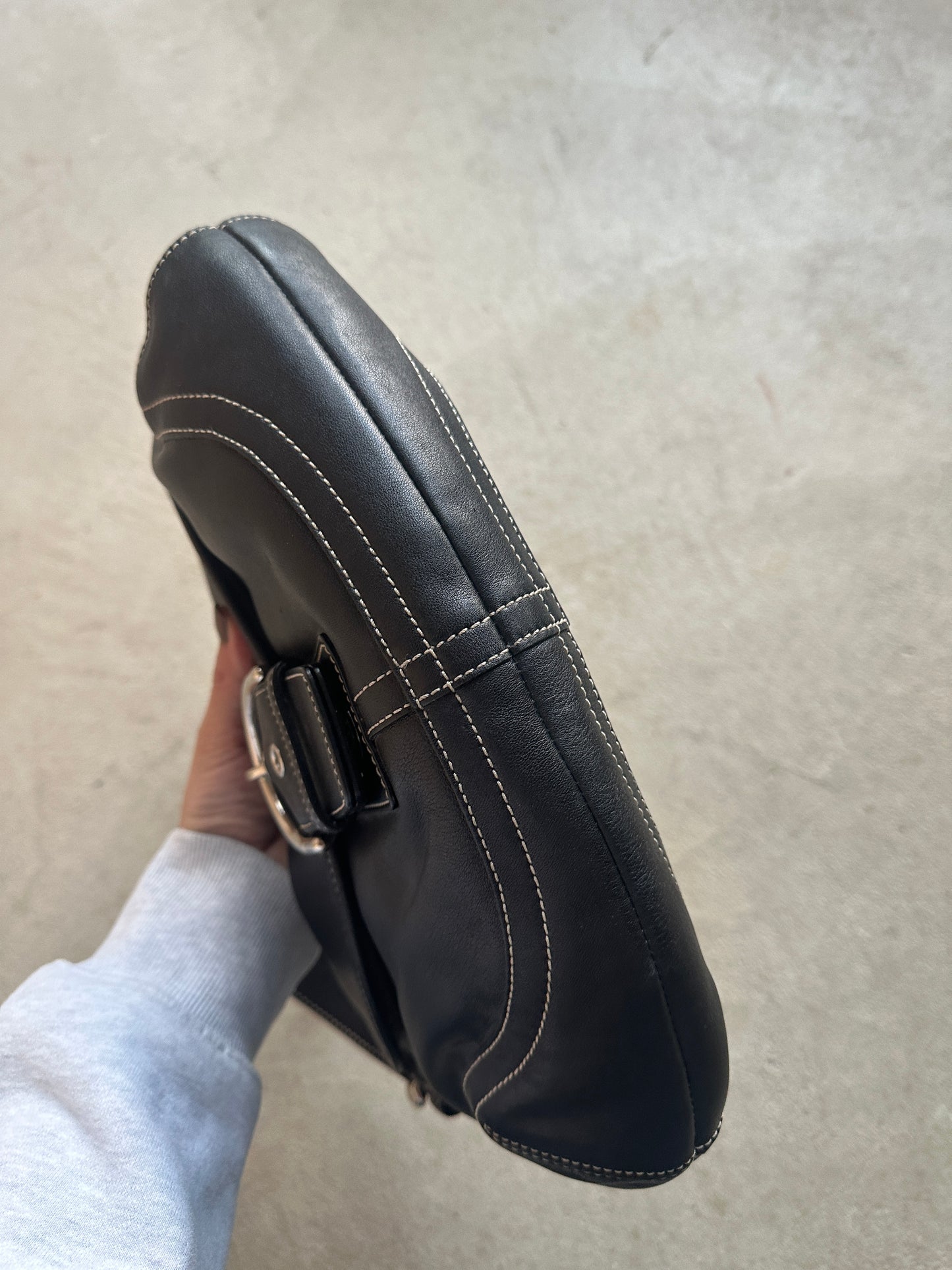 Vintage Coach Black Leather Soho Shoulder Bag