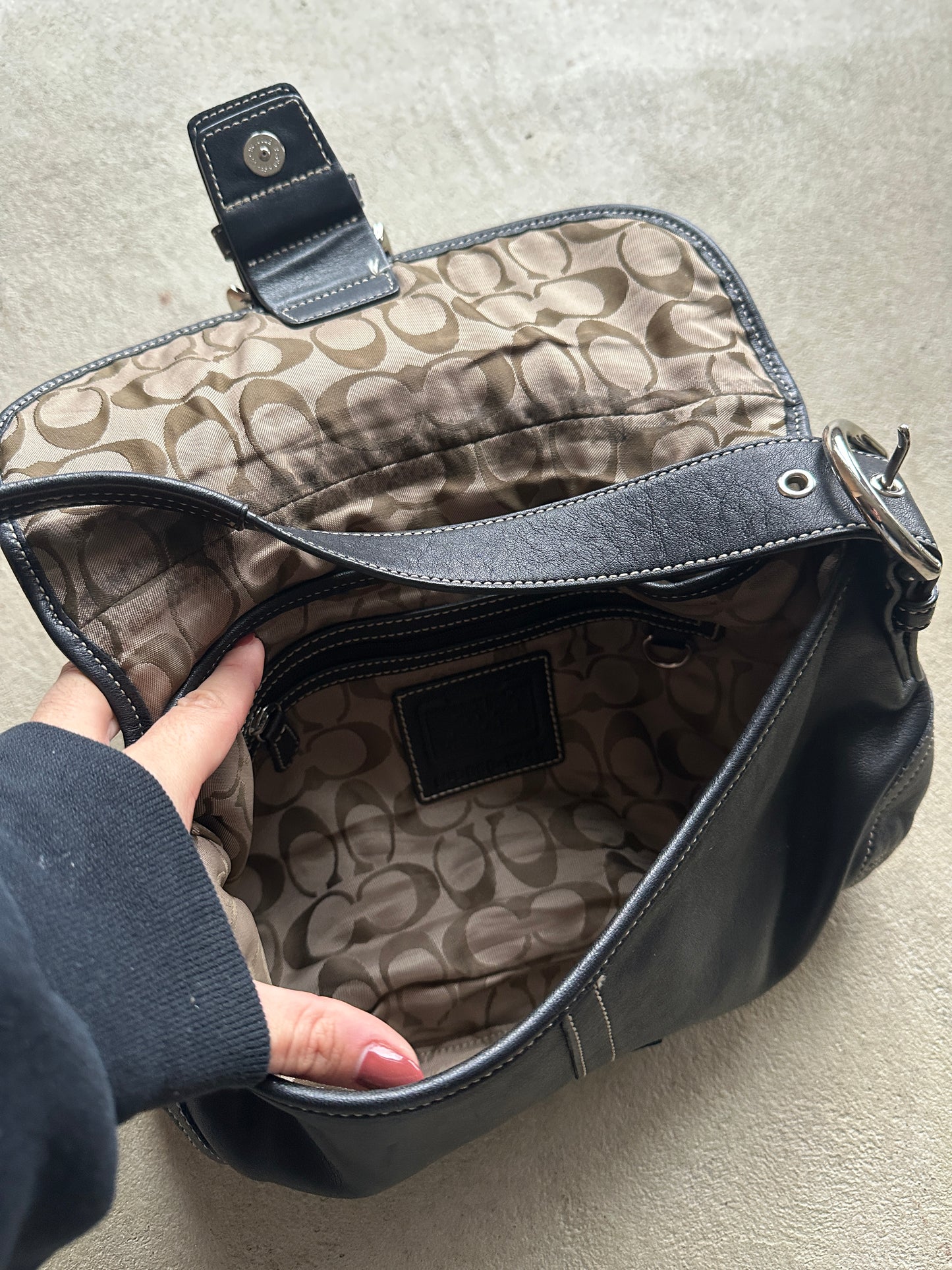 Vintage Coach Black Soho Shoulder Bag