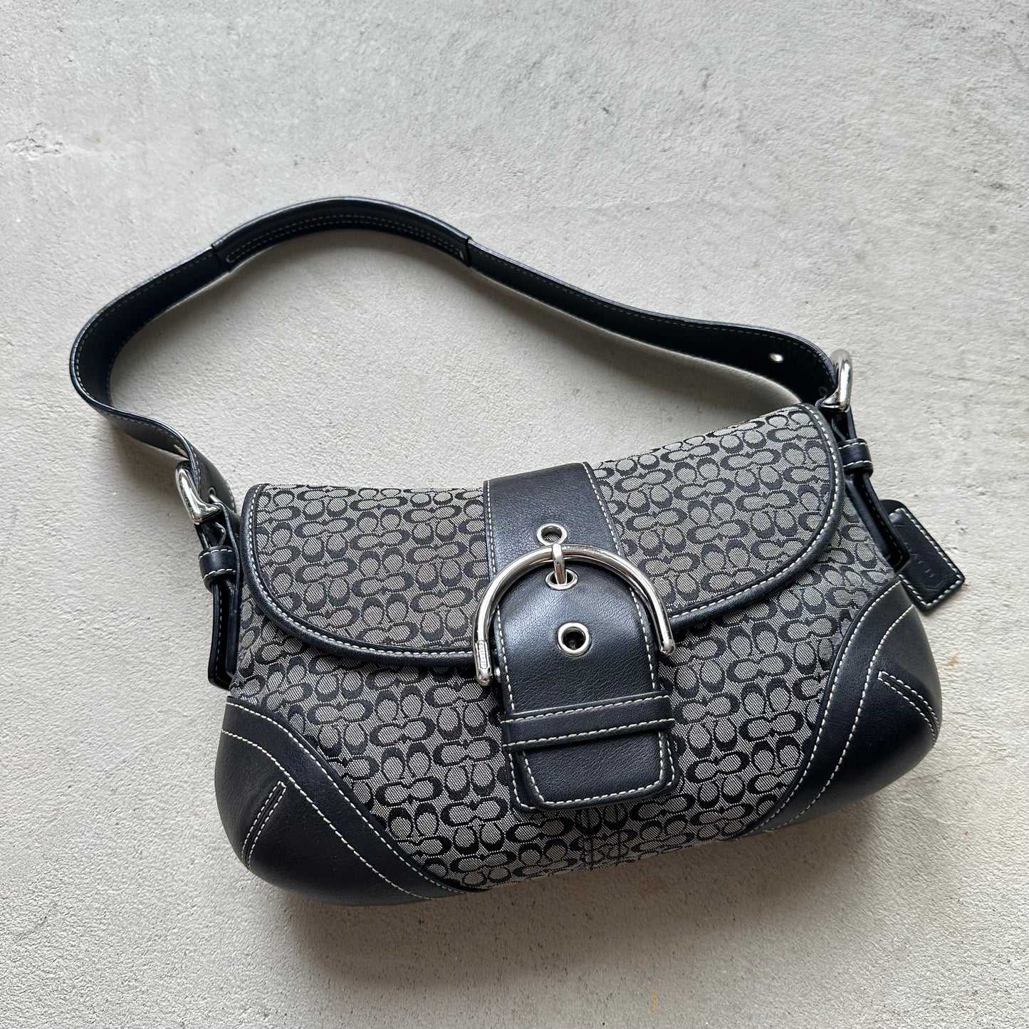 Vintage Y2K Coach Black Mini Soho Shoulder Bag