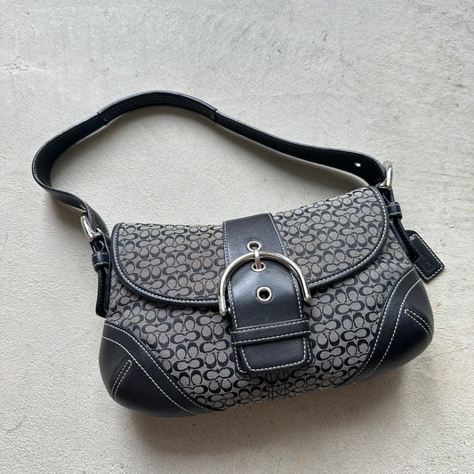 Vintage Y2K Coach Black Mini Soho Shoulder Bag