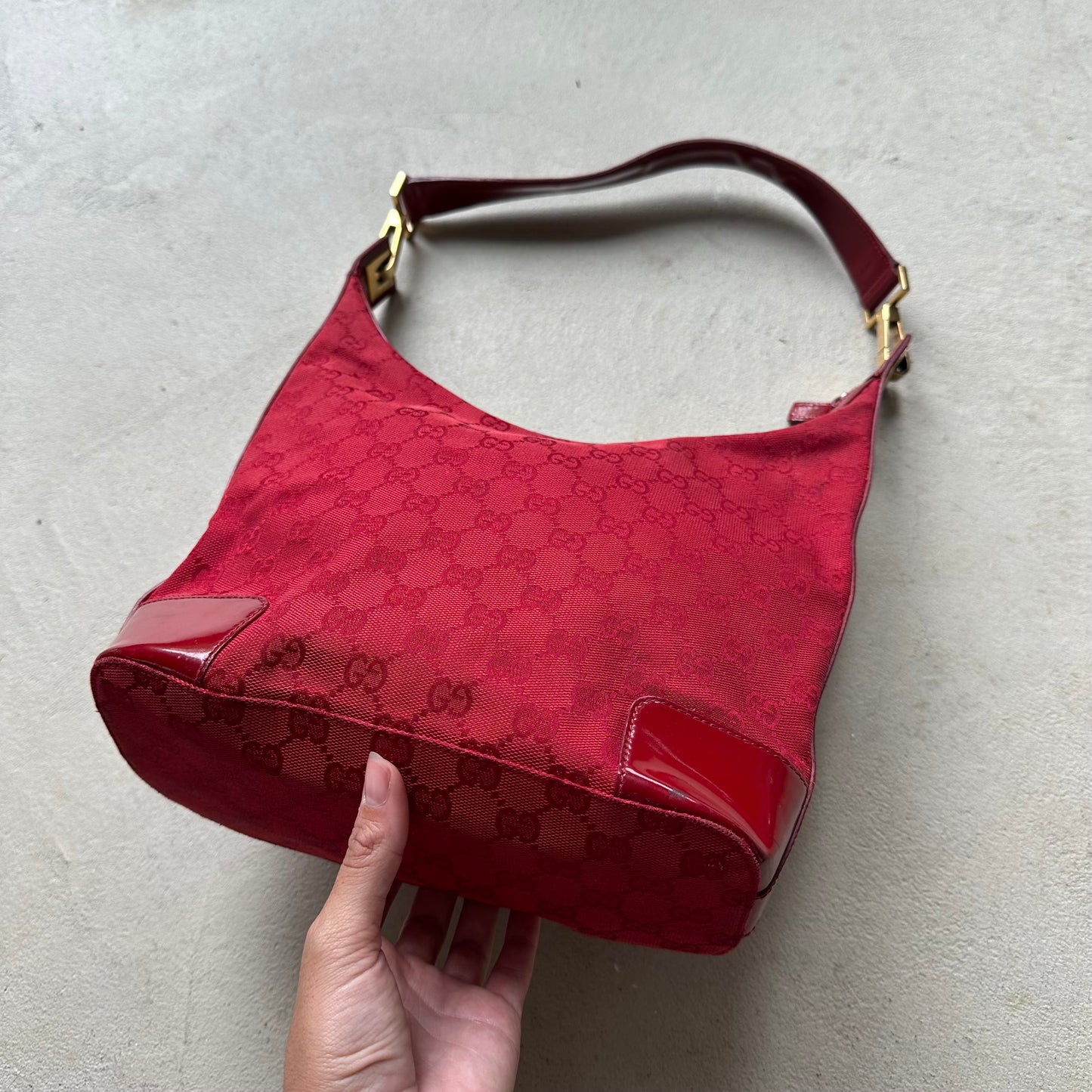 Vintage Gucci GG Canvas Hobo Shoulder Bag