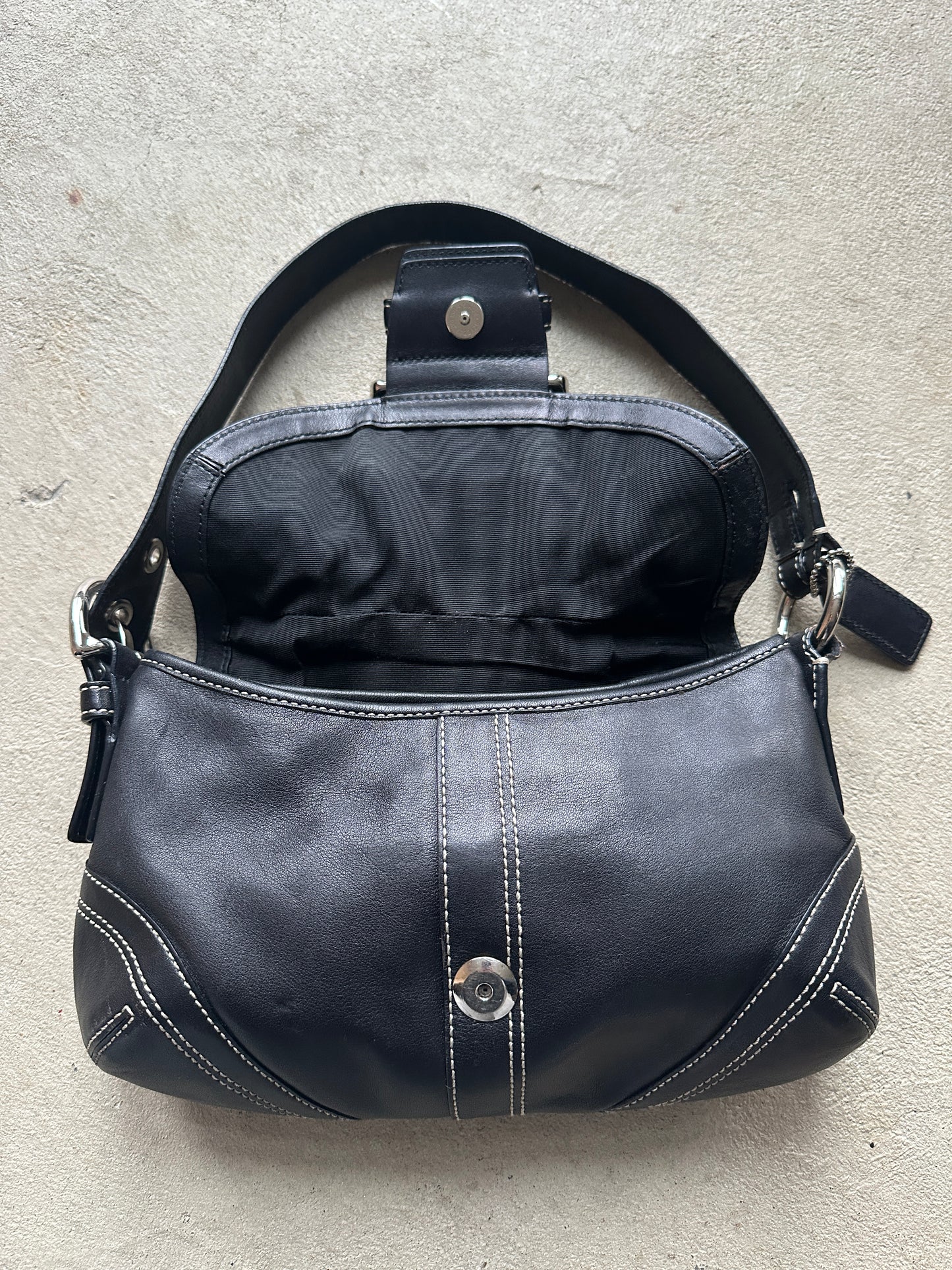 Vintage Coach Black Mini Soho Shoulder Bag