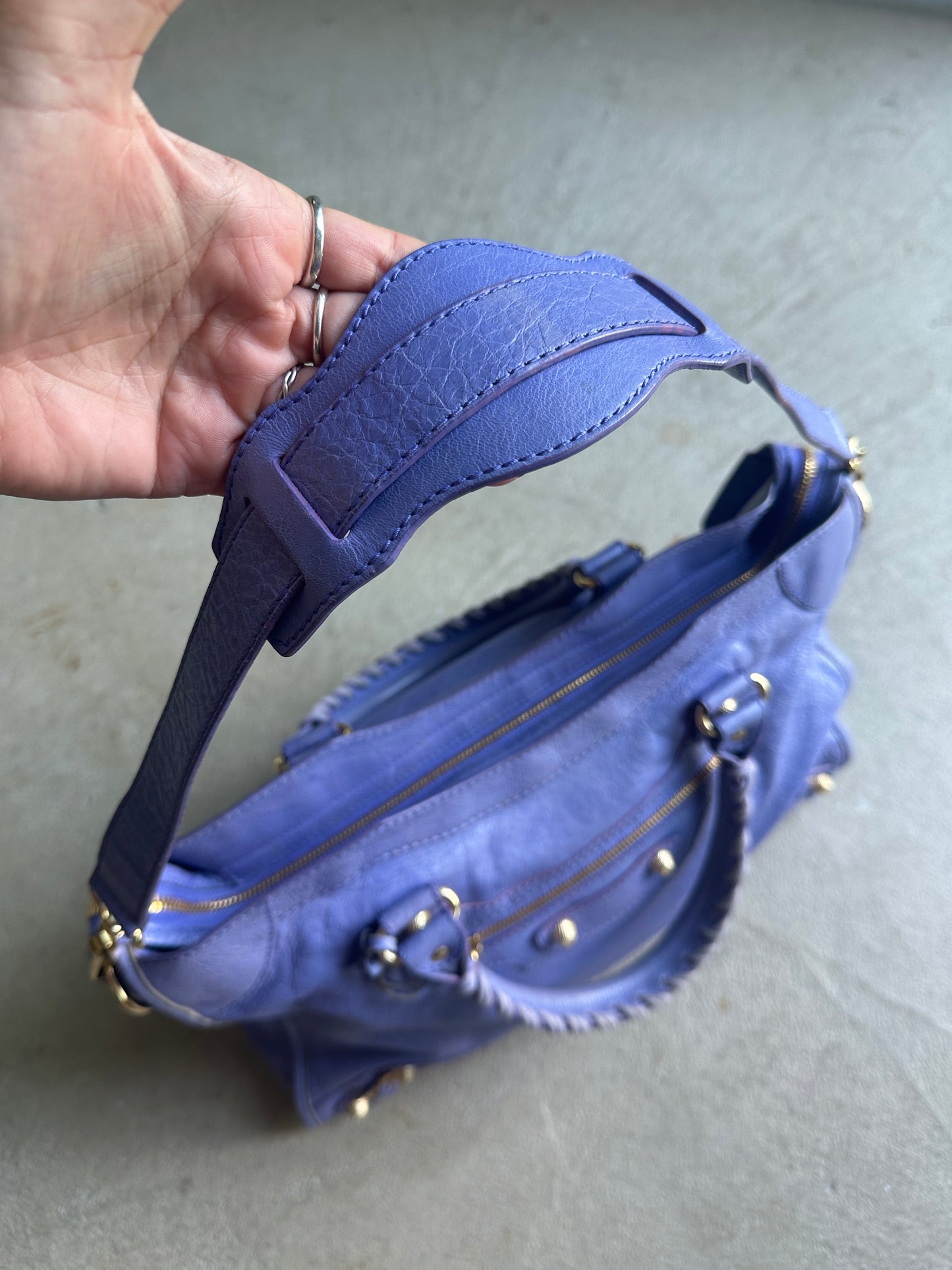 Vintage Light Purple Balenciaga City Bag