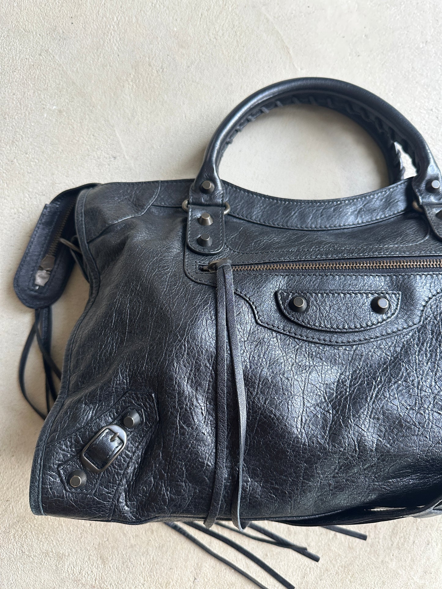 Vintage Black Balenciaga City Bag