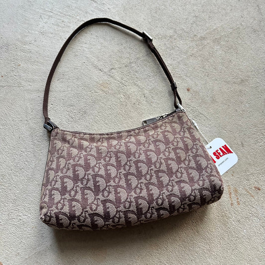 Vintage Christian Dior Brown Canvas Trotter