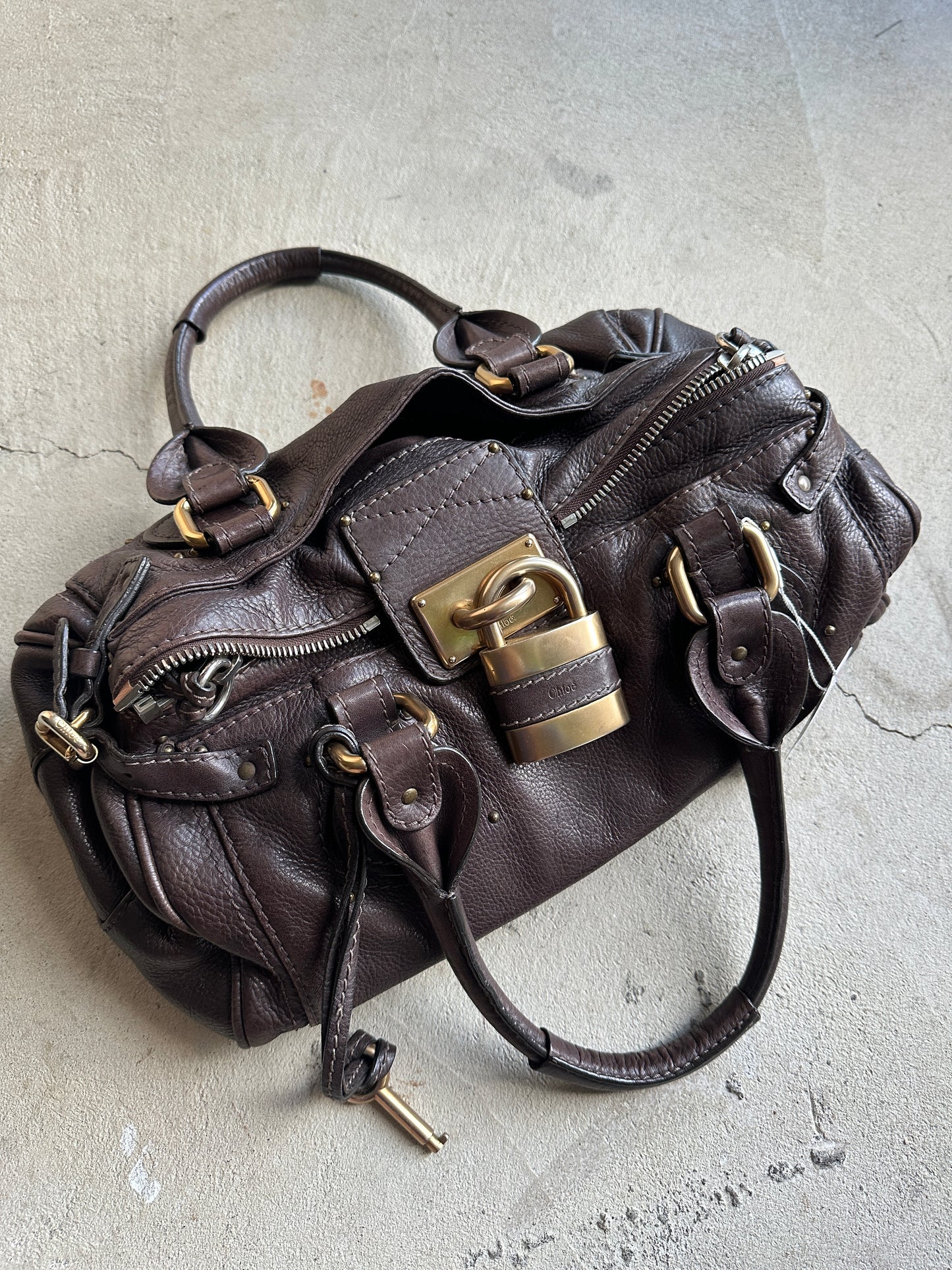Vintage Dark Brown Chloé Paddington Shoulder Bag