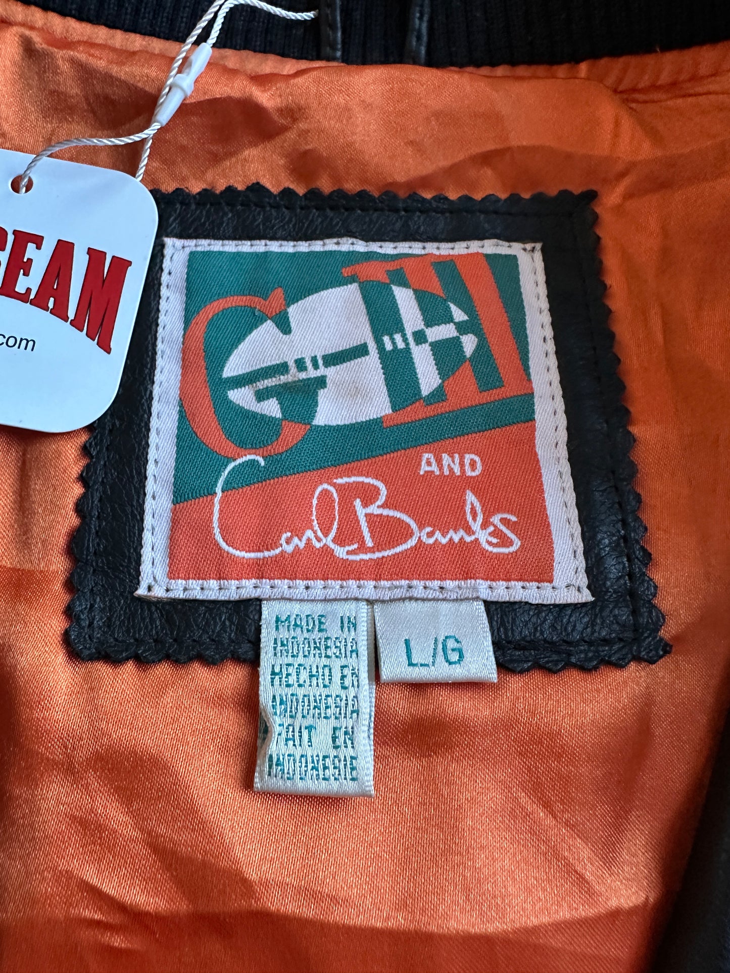 Vintage Leather Miami Dolphins Jacket - L