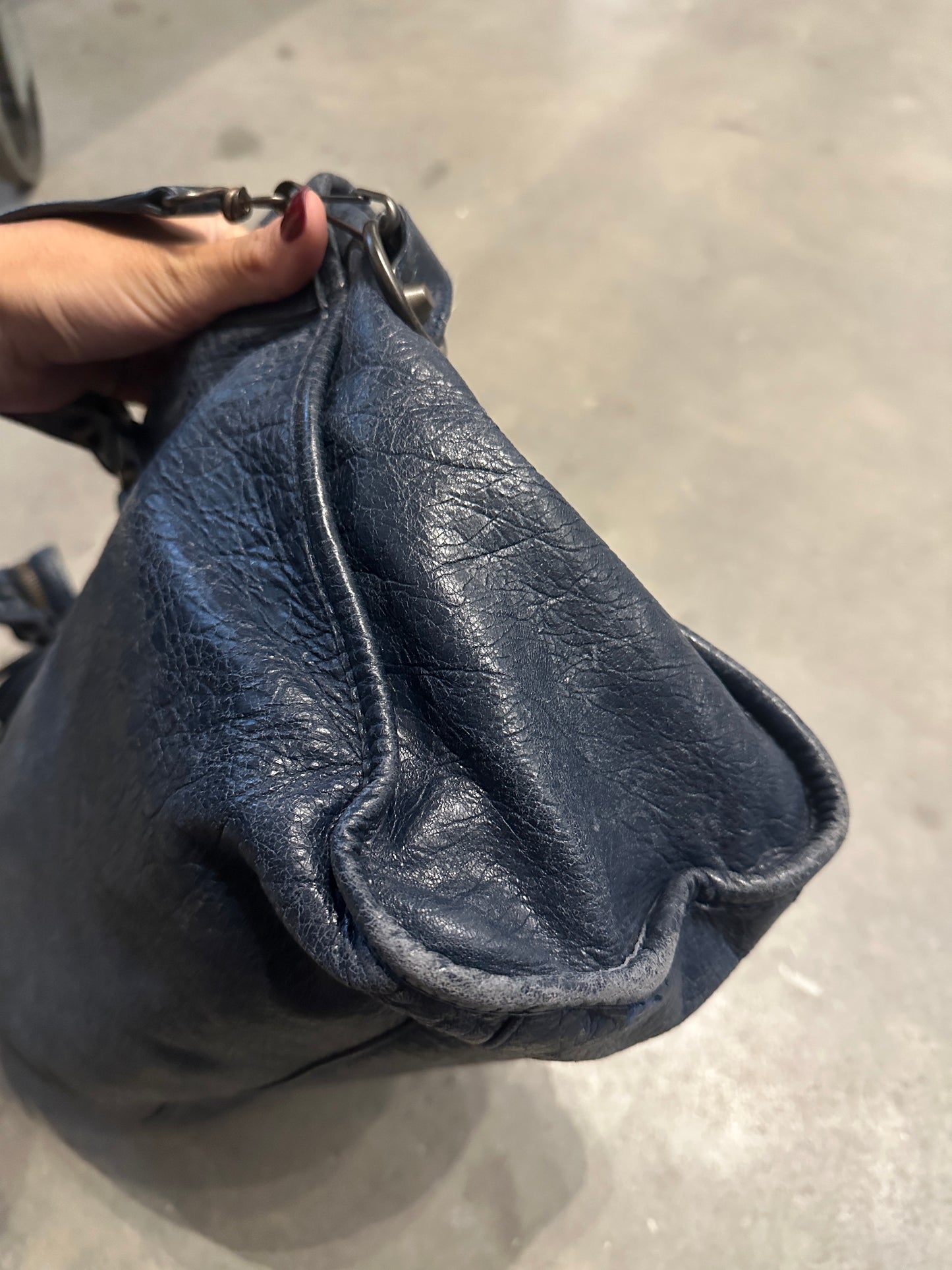 Vintage Navy Balenciaga City Bag