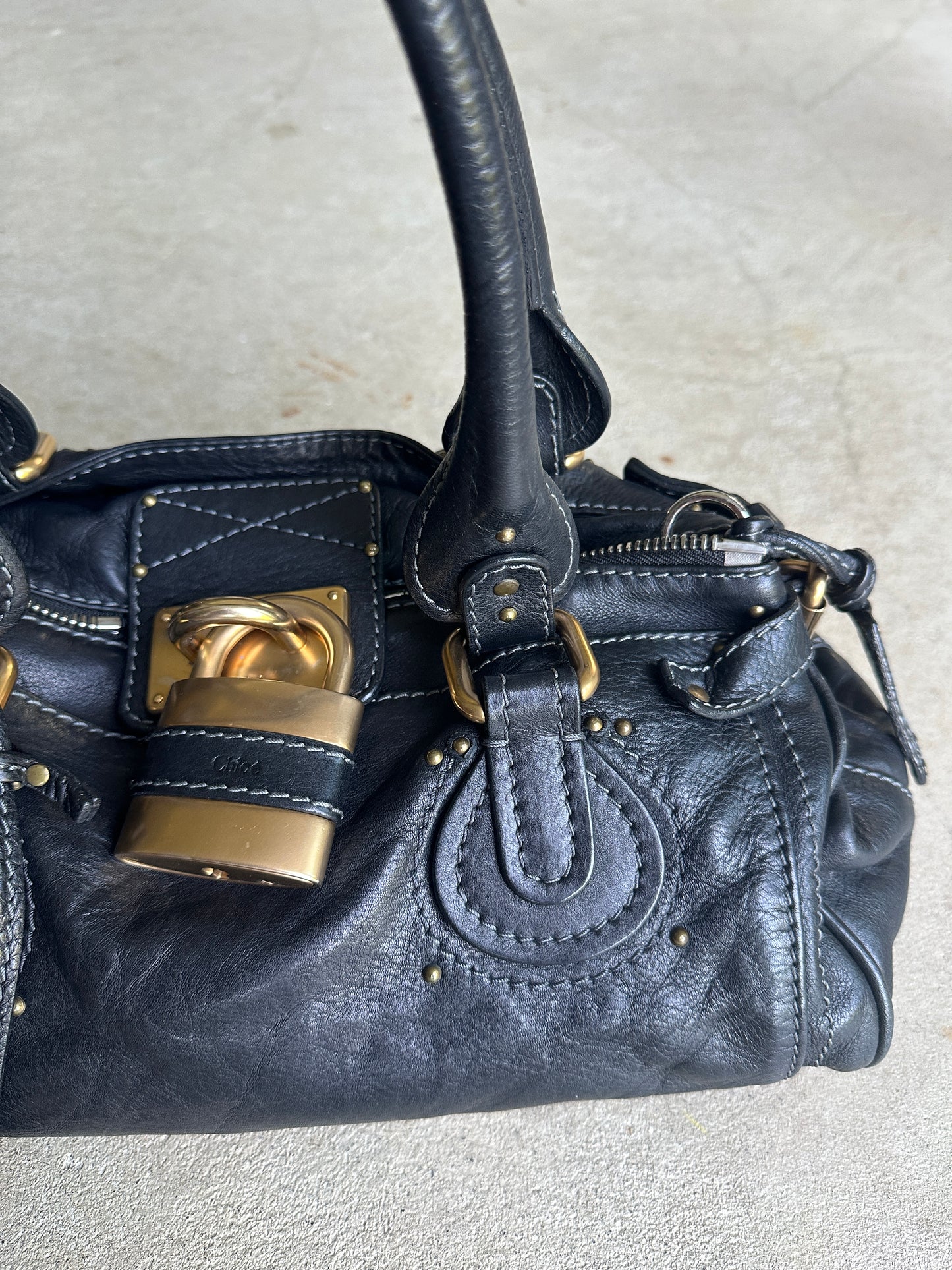 Vintage Black Chloé Paddington Shoulder Bag
