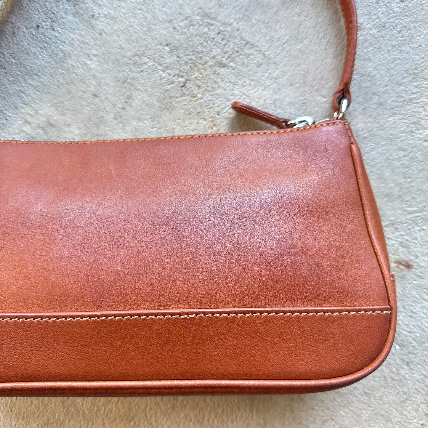 Vintage Y2K Coach Demi Brown Leather Shoulder Bag