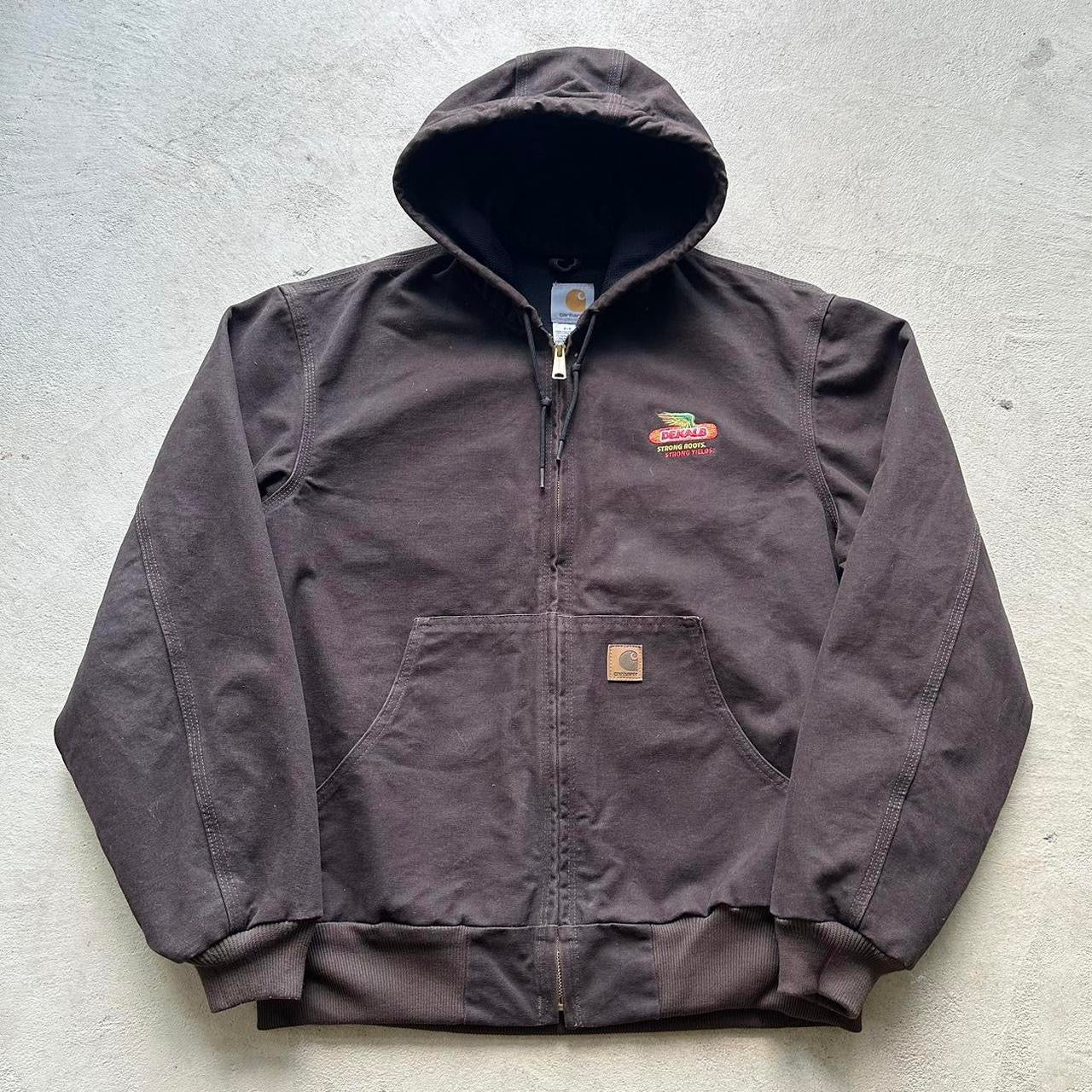 Vintage Carhartt Brown Hooded Jacket - L