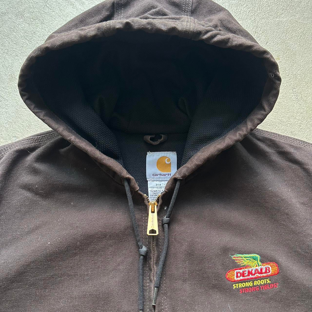 Vintage Carhartt Brown Hooded Jacket - L