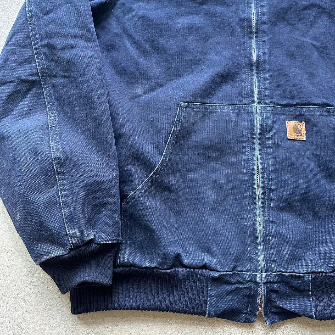 Vintage Carhartt Navy Hooded Jacket - XL