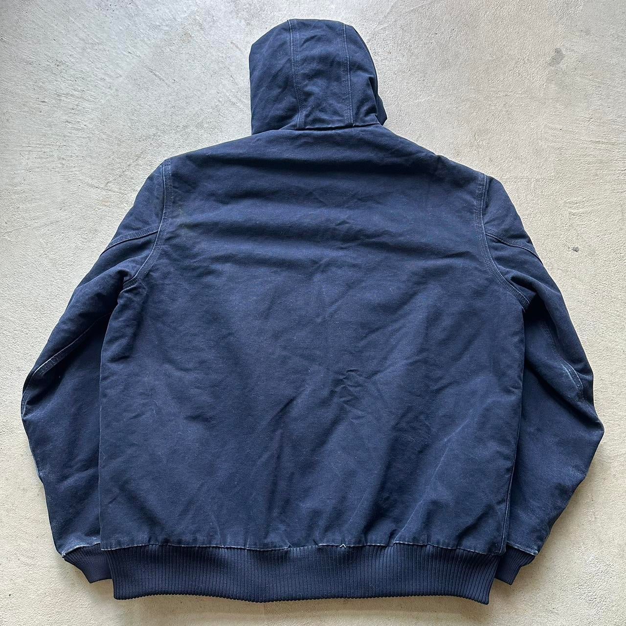 Vintage Carhartt Navy Hooded Jacket - XL