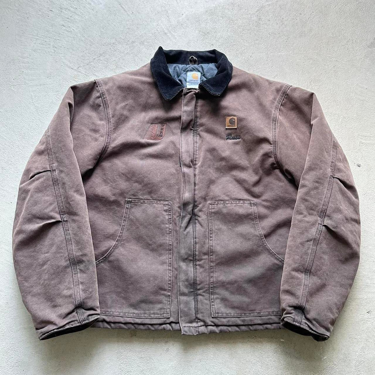 Vintage Carhartt Faded Brown Detroit Style Jacket - XL