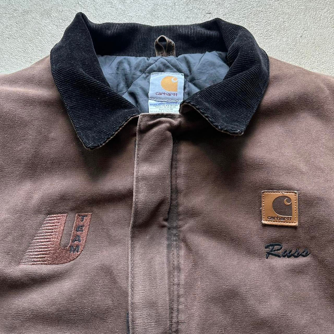 Vintage Carhartt Faded Brown Detroit Style Jacket - XL