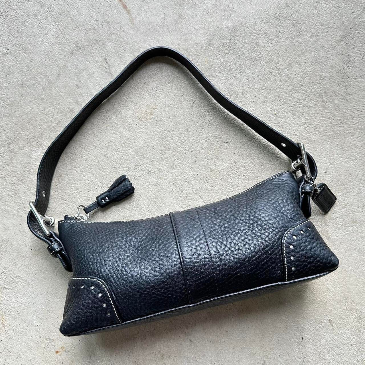 Vintage Y2K Coach Black Leather Baguette
Shoulder Bag