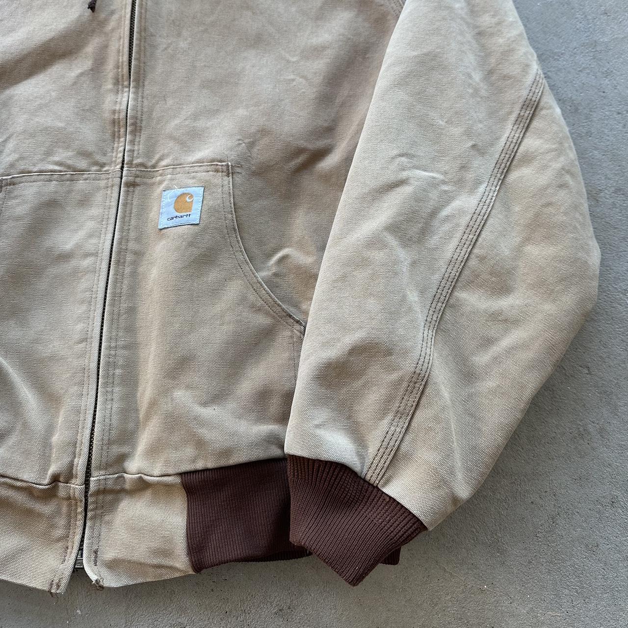 Vintage Carhartt Faded Tan Hooded Jacket - XL