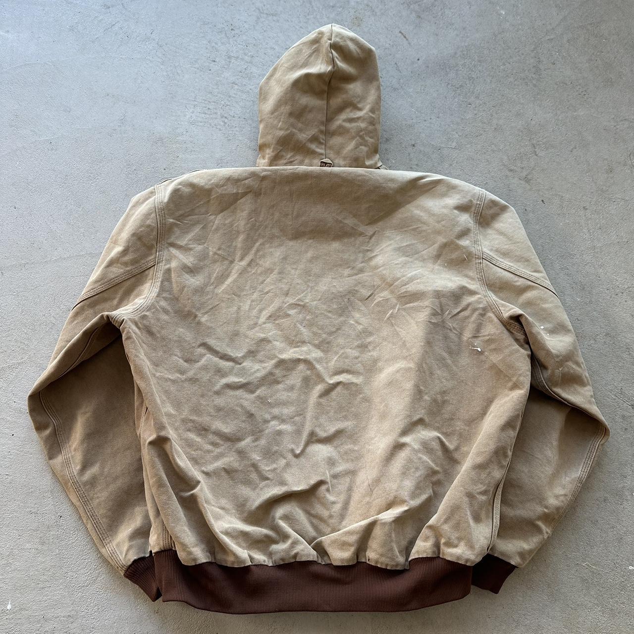 Vintage Carhartt Faded Tan Hooded Jacket - XL