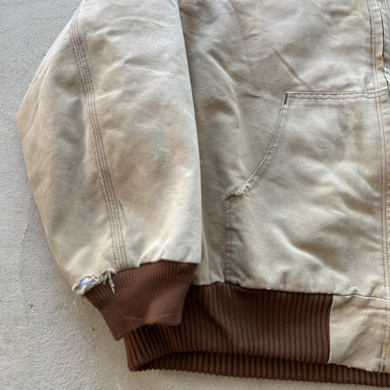 Vintage Carhartt Faded Tan Hooded Jacket - XXL