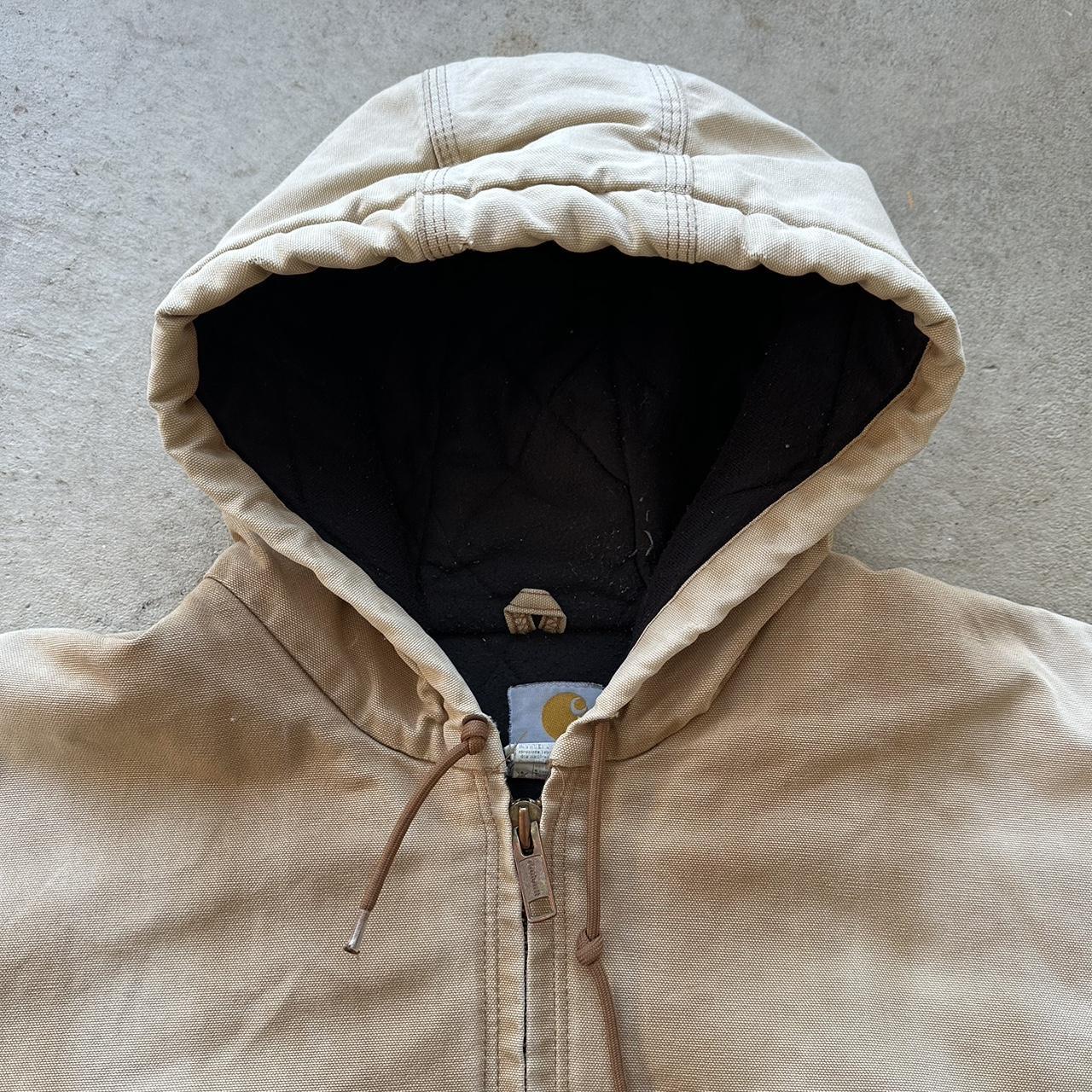 Vintage Carhartt Faded Tan Hooded Jacket - XXL