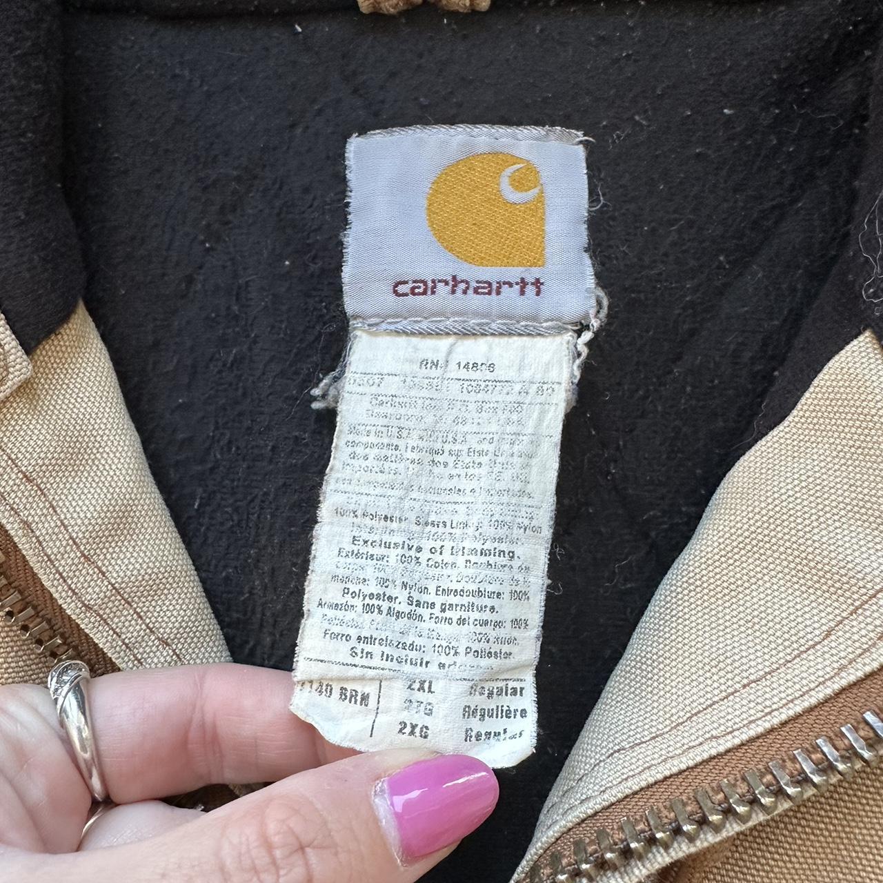 Vintage Carhartt Faded Tan Hooded Jacket - XXL