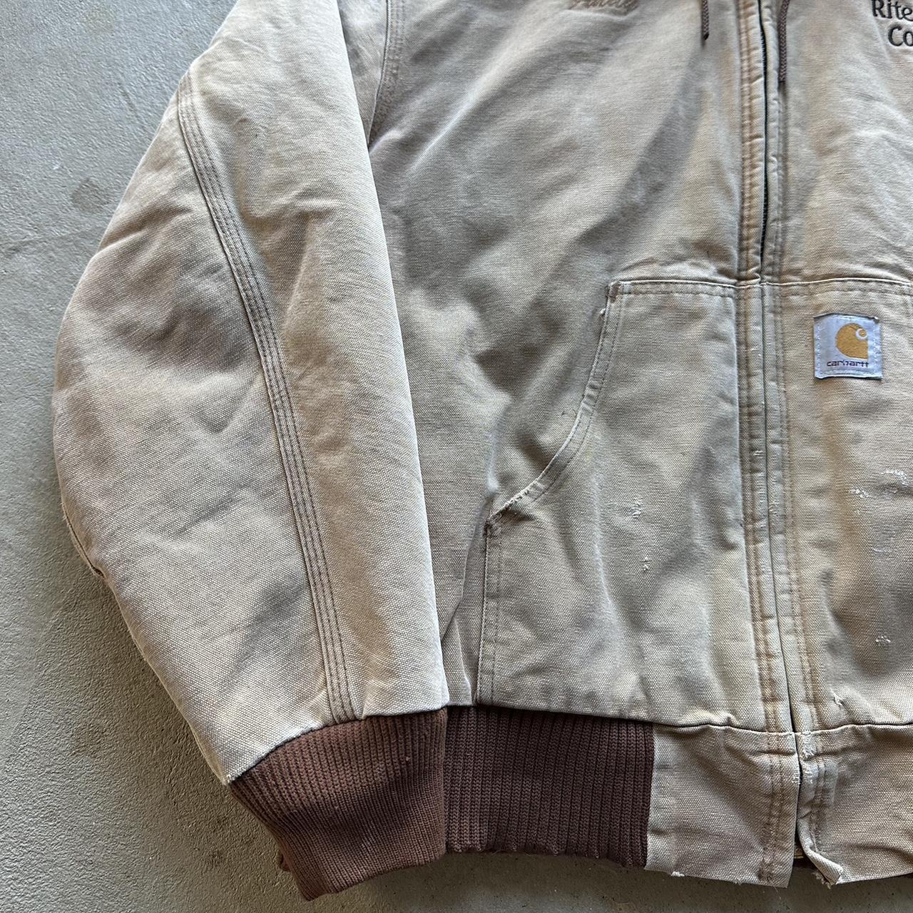 Vintage Carhartt Faded Tan Hooded Jacket - BOXY XXL